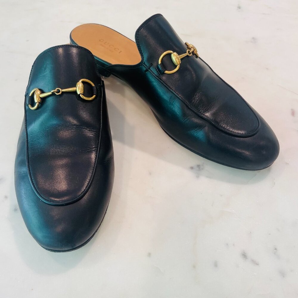 Gucci Princetown Horsebit Accent Mules
